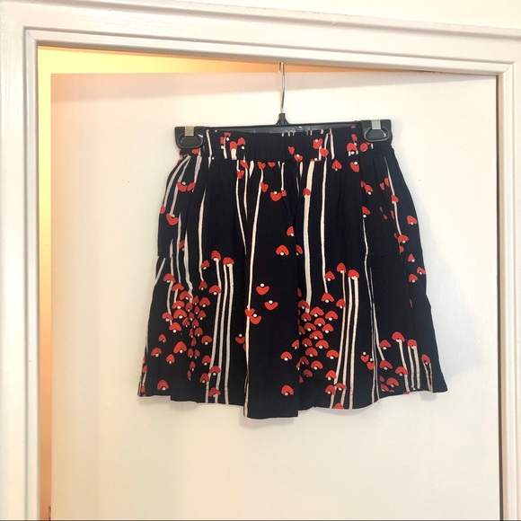 COOPERATIVE navy, white and red print mini skirt - Picture 1 of 6